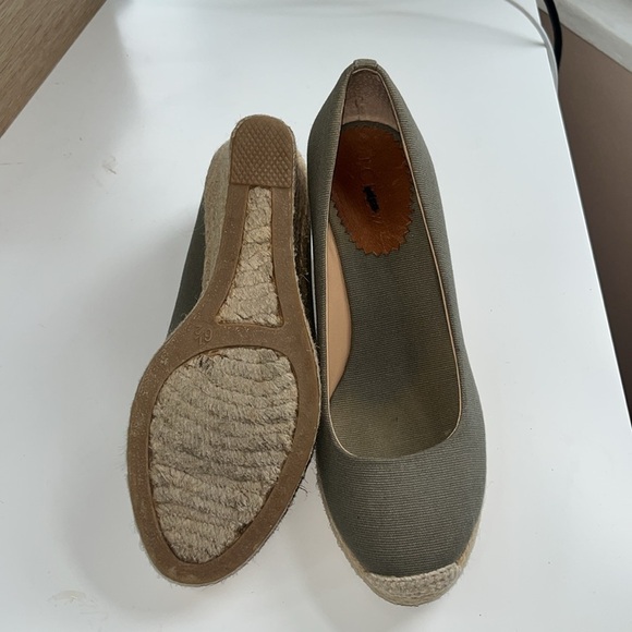 J. Crew Seville Espadrille Wedges Shoes  Green Size 6.5 - Picture 5 of 6